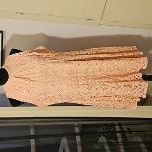 NWT Suzanne Betro Pink Lace Dress 2X